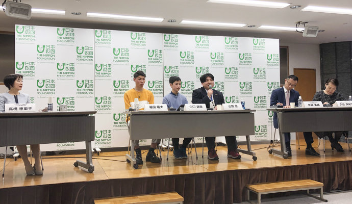 FTCJは高校時代から参加。2024年に日本財団が主催した「子どもWEEKEND」の分科会では、「子どもの権利の周知徹底」「校則の改善と透明化」などについて発言した