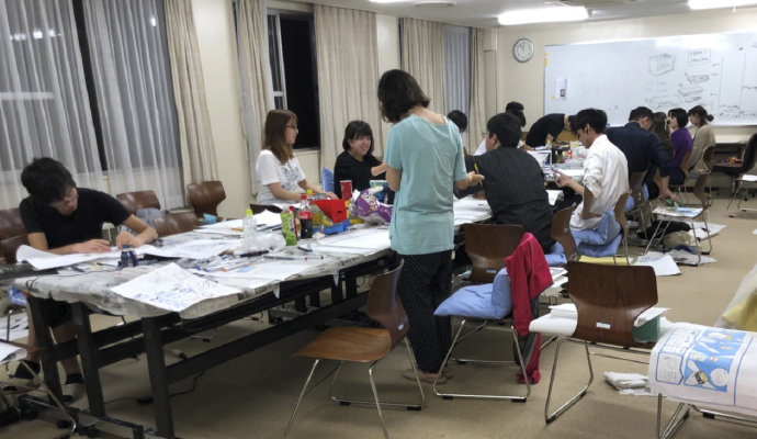 スケッチ合宿の様子