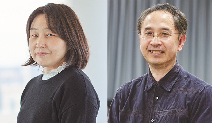 廣田有里教授（左）と田宮彩客員教授（右）